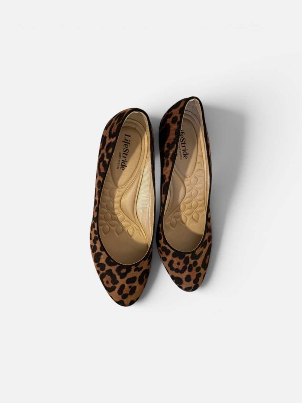 Life Stride Leopard Print Mid Heel Pumps - Brown & Black - Picture 3 of 9